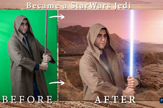 turn you into a starwars jedi through photo editing