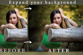 professionally extend the background of your photos