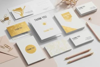 design amazon thank you card, product insert, packaging cards within 24 hours