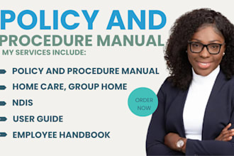 write ndis, mental health facility policy and procedures employee handbooks