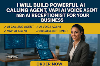 build powerful ai calling agent, vapi ai voice agent, n8n ai receptionist