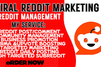 do viral reddit marketing and business promotion for website crypto saas ai app