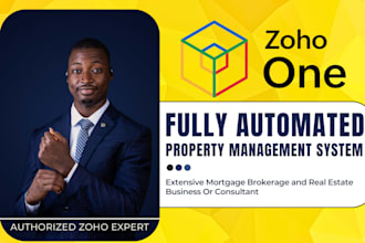 zoho one crm setup for mortgage, property management brokerage system automation