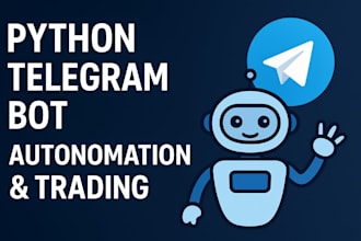 build a high performance python telegram bot for automation and trading