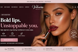 lipstick shopify store beauty store cosmetics makeup beauty website lipstick