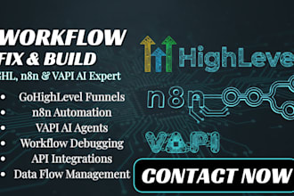 build gohighlevel sales funnel n8n automation vapi ai agent fix workflow expert
