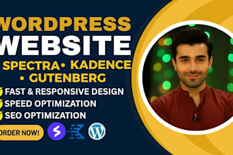 build a fast responsive wordpress website using gutenberg kadence blocks spectra