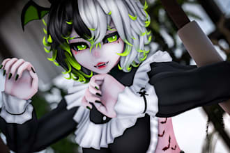 create a fully optimized vrchat demon fantasy anime avatars for PC and quest