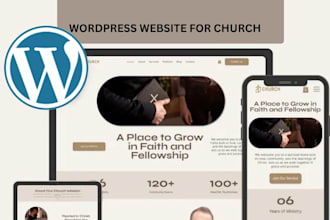 design christian church ministry wordpress website bible devotional prayer web