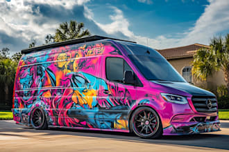 draw car wrap design, vehicle wrap design art for you
