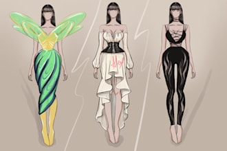 draw fashion design, illustration, art, sketches