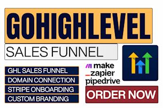 setup gohighlevel sales funnel website landing page forms surveys stripe payment