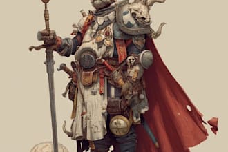 your dnd character art or rpg character, character design