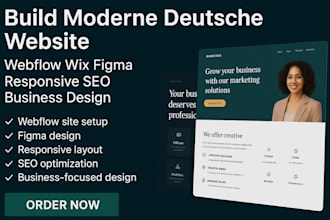 build moderne deutsche website webflow wix figma responsive SEO business design