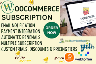 do woocommerce subscription yith sumo paid memberships pro webtoffee subscriptio