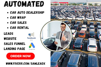generate car auto dealership car wrap rental sales used car leads and website