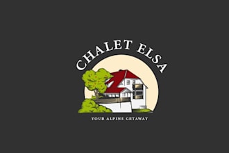 design inventive unique holiday home logo