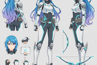 draw anime character design reference sheet
