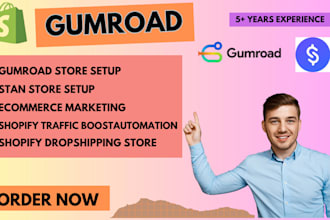 gumroad store setup, etsy sales boost, stan store setup, ecommerce marketing