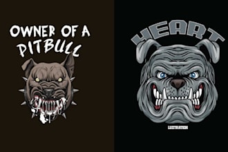 design unique vector pitbull bulldog sport logo