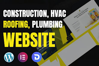 create construction company website, contractor, handyman, landscaping website