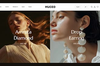 design jewelry shopify store fashion website jewelry website store fashion store