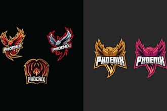 make amazing phoenix esport mascot logo