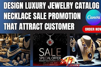 design luxury jewelry catalog necklace sale promotion that attract customer