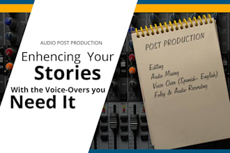 record male and famale spanish or english voice over