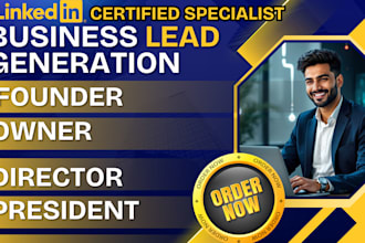 do b2b lead generation for targeted leads, linkedin leads and business leads, VA