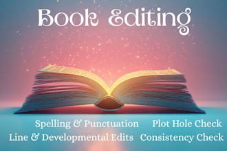 developmentally edit your fictional book