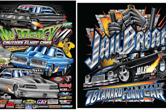 design high quality esport racing t shirt logo with unlimited revision