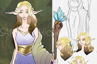 anime or fantasy bust up character