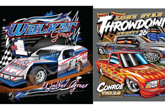 design high quality esport racing t shirt logo with unlimited revision