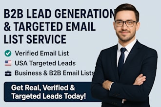 do niche targeted email list,b2b,bulk email list, business lead,lead generation