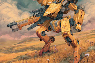 draw or design mechs robots concepts