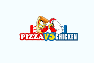 design exceptional modern pizza chicken logo