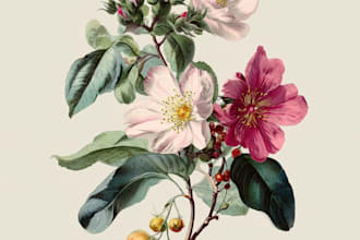 make a botanical illustrations of flowers art