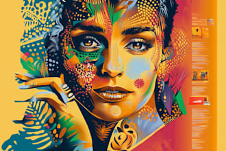 make detailed multi layer stencil design for wall art