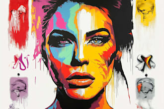 do a multi layer graffiti stencil art for spray painting
