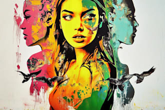 create graffiti stencil portrait for spray paint projects
