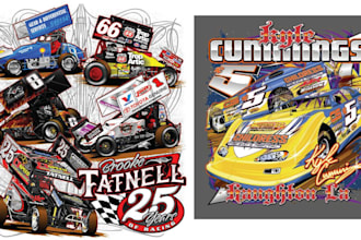 design high quality esport racing t shirt logo with unlimited revision
