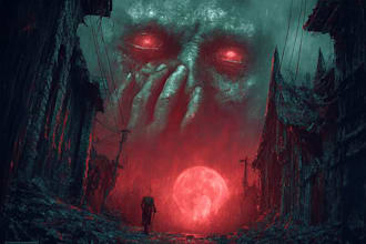 draw dark art, horror, gothic, or gore in anime style
