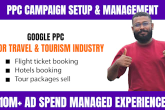 professional PPC campaign setup management for the travel tourism industry
