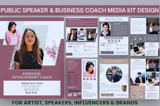 design influencer epk, brand press kit, media kit and one sheet speaker kit