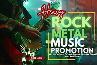 promote your female pop singer, tech house vocals, rock metal, and radio