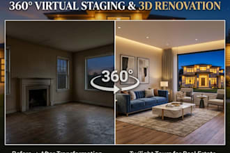 create 360 virtual staging 3d renovation design twilight tour for real estate