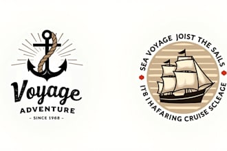 make eye catching anchor ship vintage logo with unlimited revision