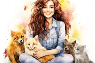 watercolor children and kids storybook illustrations