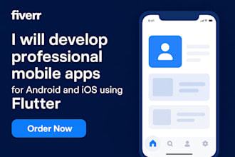 develop a flutter mobile app for android and ios